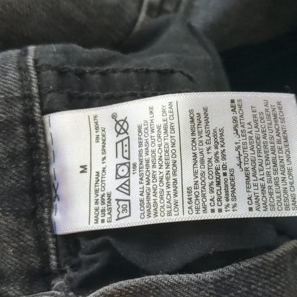 Old Navy Slouchy Straight Non-Stretch Black Jean Short Overalls - Picture 9 of 10